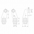 Vannas maisītāja pilāri uz vannas malas 1/2x3/4 (kompl. 2 gab.), hroms
