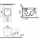 WC Pods VITRA MIA SmartFlush, piekarināmais ar soft close vāku
