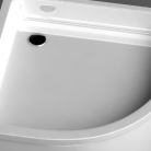 Akmens masas paliktnis R-90, 90x90x25cm pusaplis ar paneli, BEZ sifona