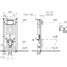 WC rāmis VITRA V-FIX PRIME 3/6L ar stiprinājumiem
