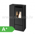 Granulu kamīns Eva Calor PIA SLIM 11kW melns