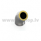 UMK Skursteņa līkums 45*., dubultsienu, D150x220, AISI439/439, 1.0mm/0.5mm