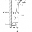 GROHE Dušas garnitūra Euphoria Chapagne 600mm, hroms