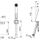 ORAS Stela izlietnes ar bidettu un kaskādes izteci, hroms