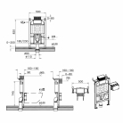 WC rāmis VITRA V-UNI H820mm 3/6L ar stiprinājumiem