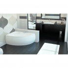 VISPOOL stūra vanna PICCOLA 1575*1030mm labā balta ar sifonu BEZ paneļa