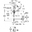 GROHE bide maisītāji ATRIO ar snīpi, hroms