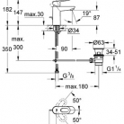 GROHE izlietnes maisītāji BAULOOP, hroms