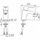 ORAS AQUITA izlietnes jaucējkrāns, hroms