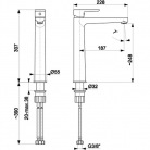 ORAS Stela izlietnes augstais maisītājs ar bidettu, hroms