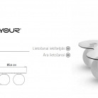 Galds TRIGIGIO (galda virsma+3 bumbas), matēts/balts