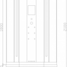 Masāžas kabīne AE0610 NAVI (balta) ar tvaika pirti AKCIJA