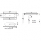HATRIA AREA izlietne 110X35 cm