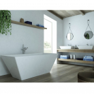 Brīvstāvoša Vanna ERUNNA 1752x805x605mm balta ar noplūdes sifonu. Akmens masa.