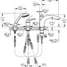 GROHE vannas maisītaji EURODISK trīscaurumu