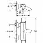 GROHE vannas maisītaji, Termostats Grohtherm 2000, hroms