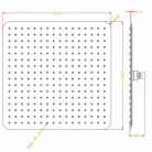 RAV dušas galvas 40*40cm kantaina
