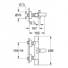GROHE dušas maisītaji, Termostats Grohtherm 1000 Cosmo