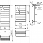 Dvieļu žavētajs MARIO LUXOR 800x530/500mm pulēts nerūsējošs tērauds