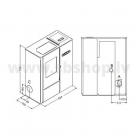 Granulu kamīns Eva Calor CARMEN 7kW melns