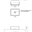 Izlietne HAPPY HOUR 11:00S, 50x38x15cm, CRETE krāsā