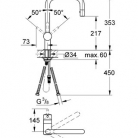 GROHE virtuves maisītāji Minta U-veida integr.izvelk.izteci-pārsl, hroms