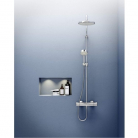 ORAS NOVA  dušas kolonna ar termostatu, lietus dušu un rokas dušu, hroms