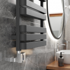 Dvieļu žāvētājs TERMA WARP T 1110x500mm Metallic grey krāsa