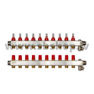 SSM-10F Kolektors 10+10 ar plūsmas mēr. 1" DANFOSS