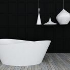 VISPOOL brīvstāvošās vannas ISIDE 1860x780x710mm balta ar pārplūdi un sifonu