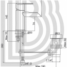 BIANCHI izlietnes maisītājs HEAVEN ar kaskādi, hromēts