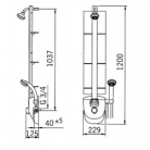 ORAS VENTURA dušas panelis ar termostatu, lietus dušu un rokas dušu, hroms