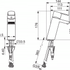 ORAS Stela izlietnes maisītajs ar kaskādi, hroms