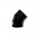 Melnā tērauda skursteņa līkumi bez tīrīšanas lūkas 45º d160