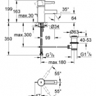 GROHE izlietnes maisītāji Essence hroms,cietie pievadi