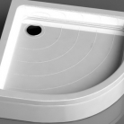 Akmens masas paliktnis R-80*80 pusaplis ar paneli BEZ sifona