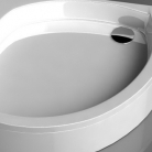 Akmens masas paliktnis C-90, 90x90x24cm ar paneli un kājām, balts Vispool