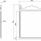 Spogulis Georgian ar rāmi 55x75, melns alum.