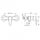 ORAS SAGA dušas maisītājs, hroms