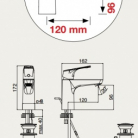 ALPI izlietnes maisītājs Sport Plus ar noplūdi, ECO atvēršana, hroms