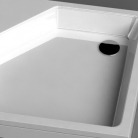 Akmens masas paliktnis KD-90*90 balts ar paneli, BEZ sifona