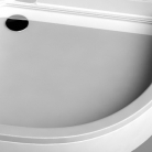 Akmens masas paliktnis R-100*100 pusap.balts ar paneli, BEZ sifona