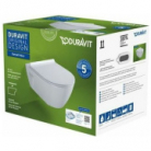 WC Duravit No.1 Rimless piekaramais ar soft close vāku, balts