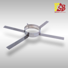 Izolēti nerūsējoša tērauda skursteņa sienas stiprinājums DN250/VP0025