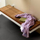 HATRIA G-FULL Pods labās puses WC+bidē komplekts ar baltu SC vāku 120x50cm, piekarināms pie sienas, balts
ar koka vāku