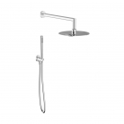 Dušas komplekts ar lietus dušas galvu ROUND D25cm un rokas dušu ar šļauku un izvadu no sienas, hroms BIANCHI