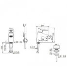 ORAS OPTIMA izlietnes ar bidettu un melnu rokturi, hroms