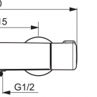 ORAS NOVA dušas termostats ar karsto ūdeni labajā pusē, hroms