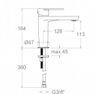 Maisītājs Izlietnei ALEXIA bez noplūdes RamonSoler brushed nickel