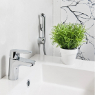 ORAS SAGA izlietnes maisītājs ar bidetta rokas dušu, hroms